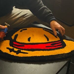 Vibrant Luffy Anime Straw Hat Rug